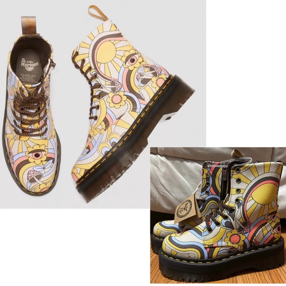 Dr. Martens vegan jadon boot retro canvas platforms - Picture 11 of 11